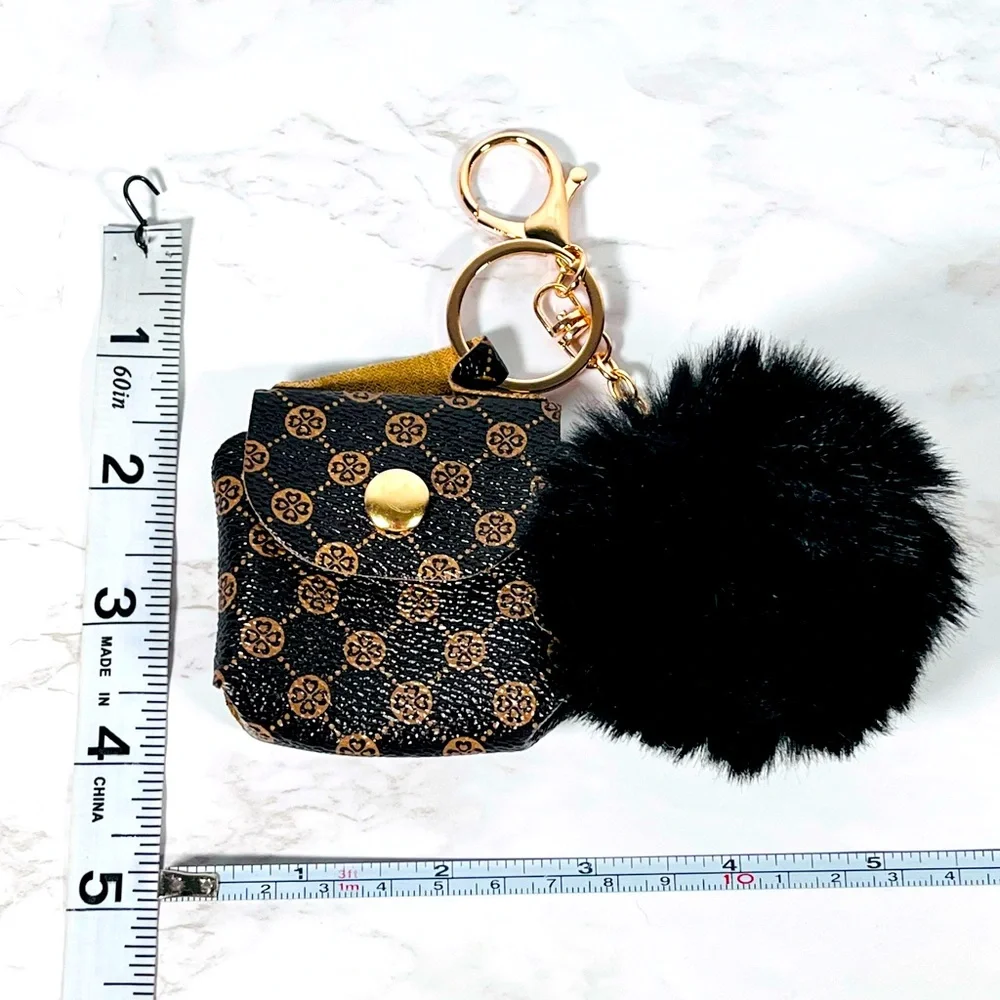 Mini Bag Keychain Charm with Pom - Picture 5 of 6